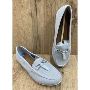 Nautica Aryann Lt. Hardware Tassel Loafers Women's Size 7.5 Gray Silver FW0043